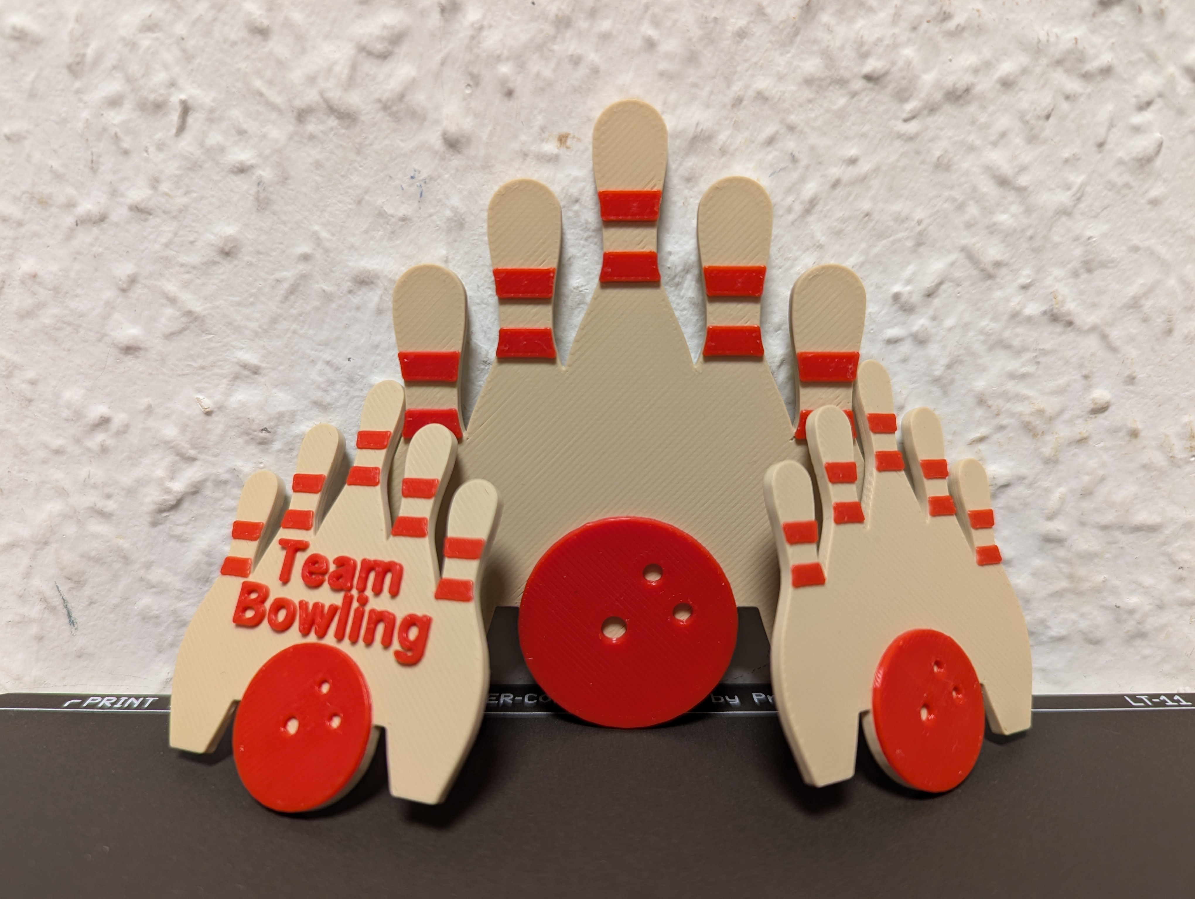 Bowling sign badge or magnet