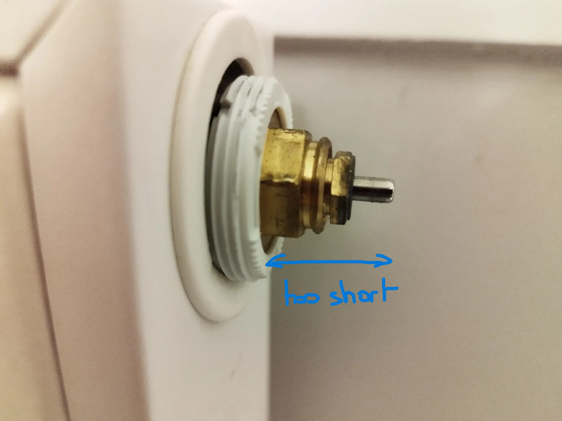 M28x1.5 adapter for Netatmo radiator thermostat