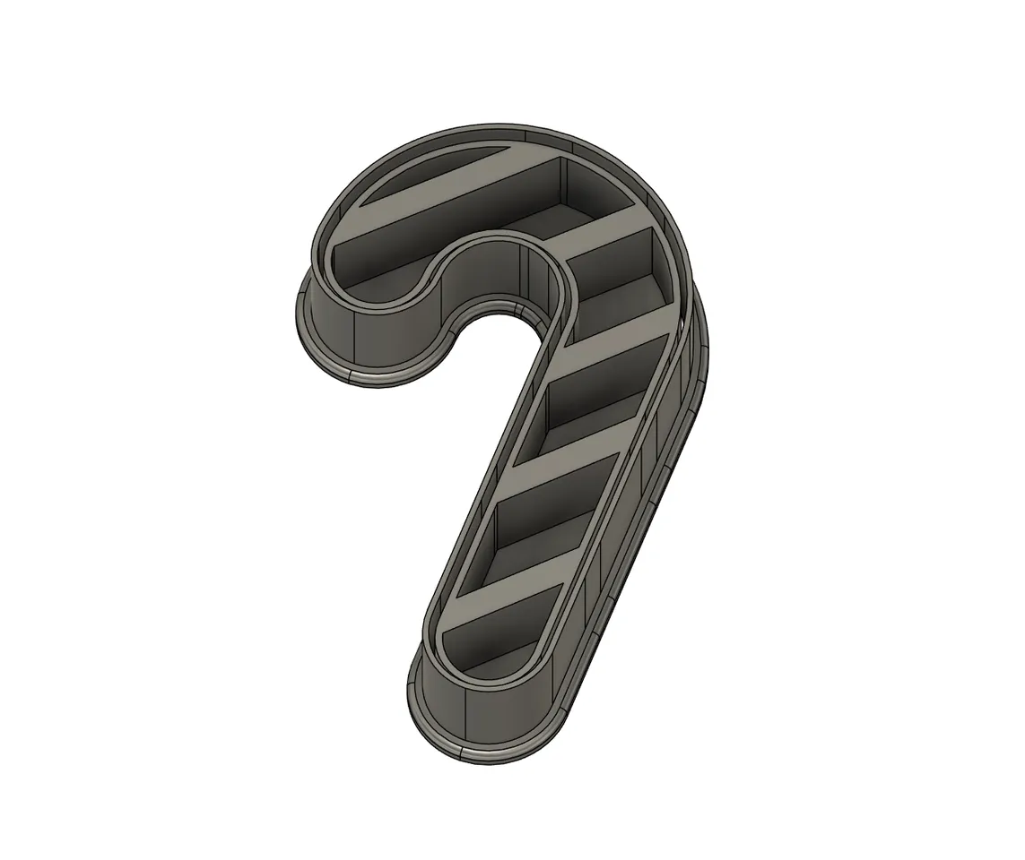 Candy cane christmass cookie cutter by Bavoj | Download free STL model ...