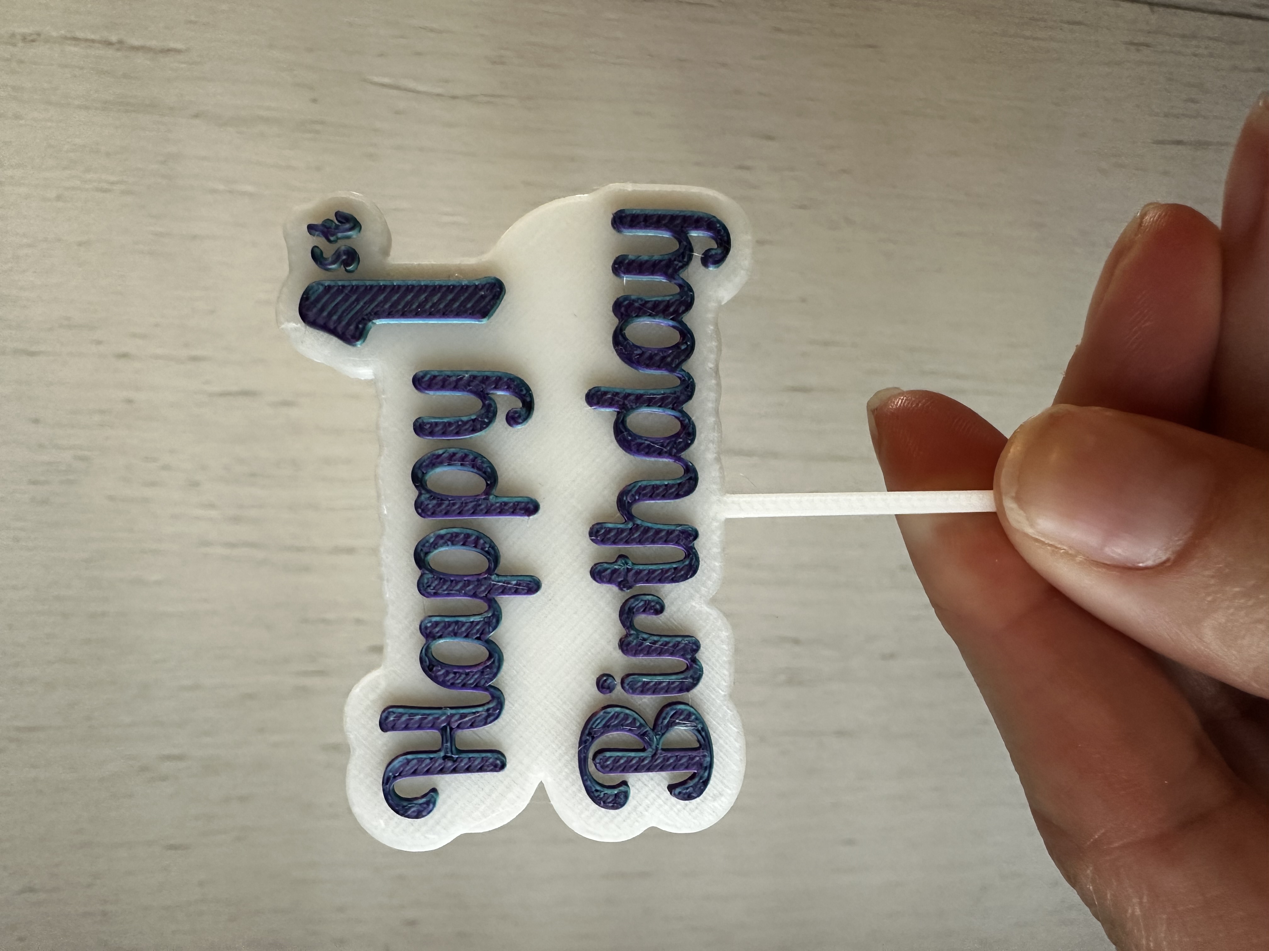 Happy 1st Birthday Cupcake Topper