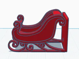 Santa's sleigh toilet paper holder