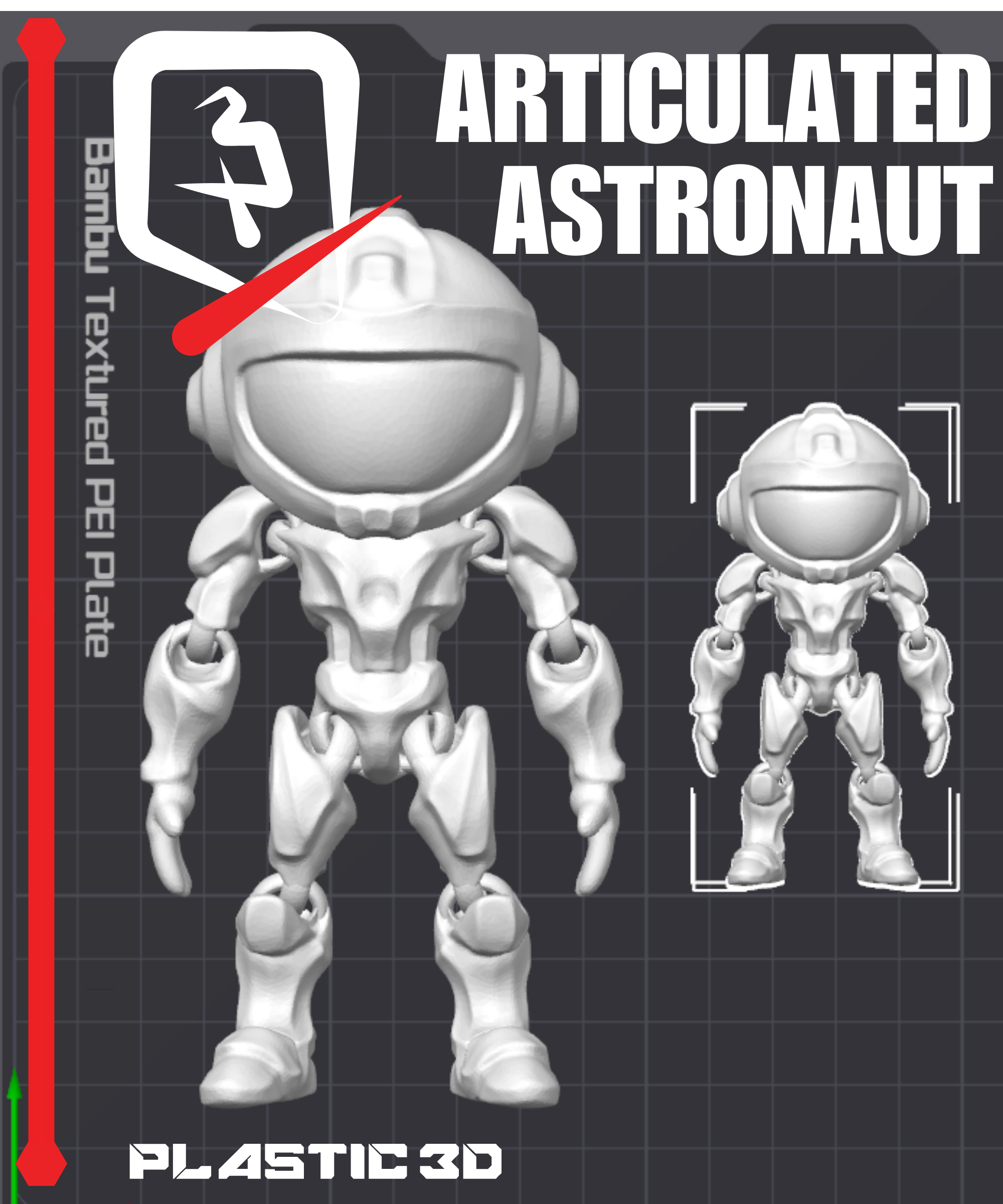 Articulated Astronaut Print in place