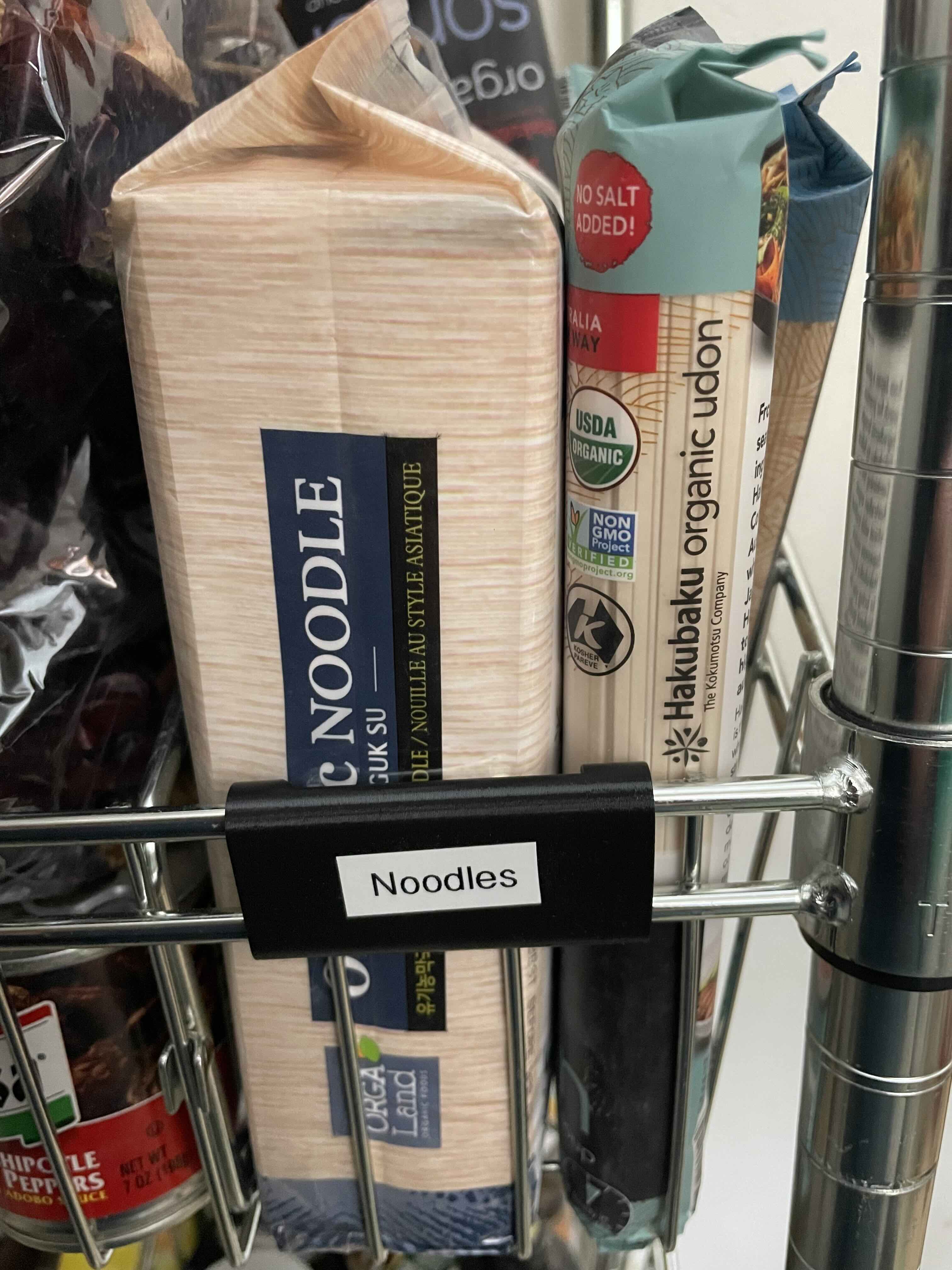 Wire storage rack basket label tag