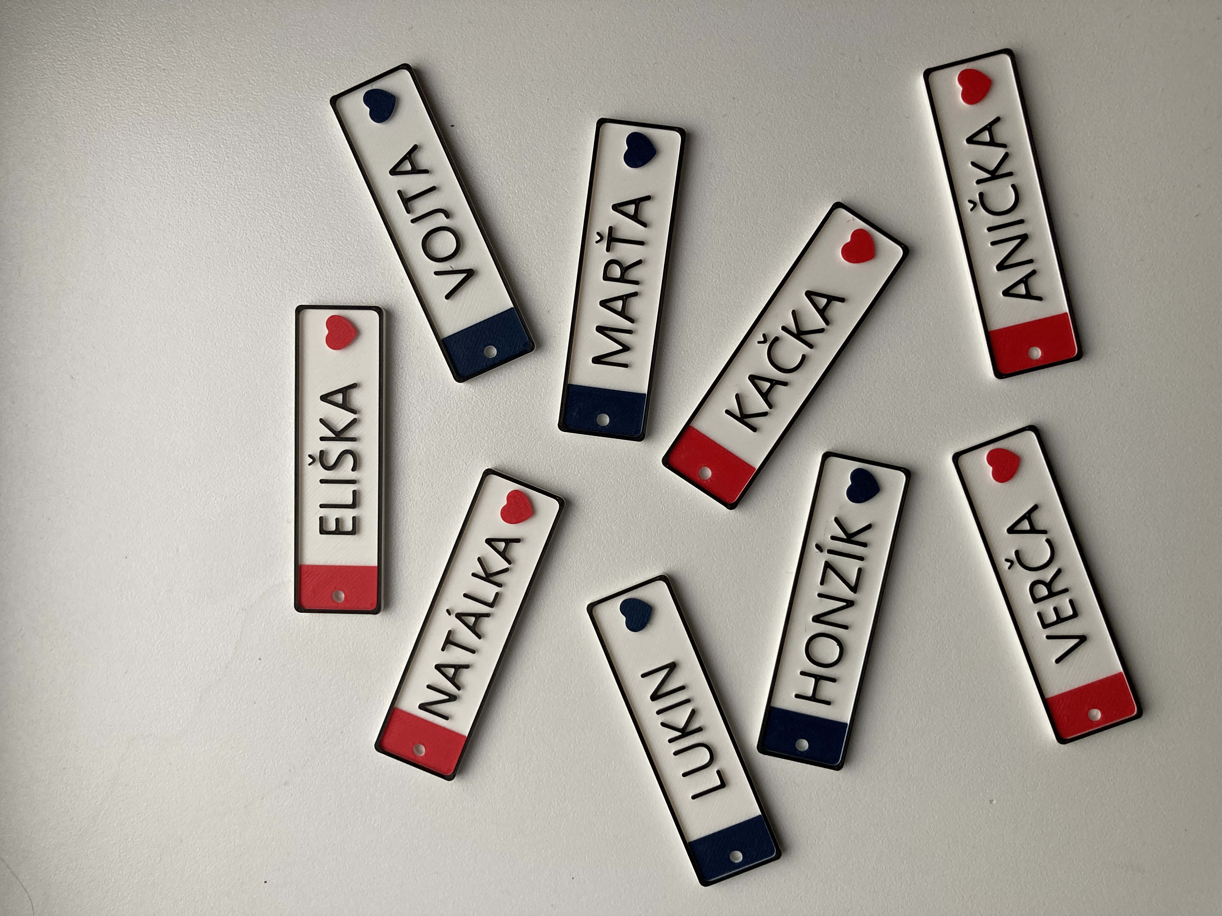 License Plate Keychain with Names