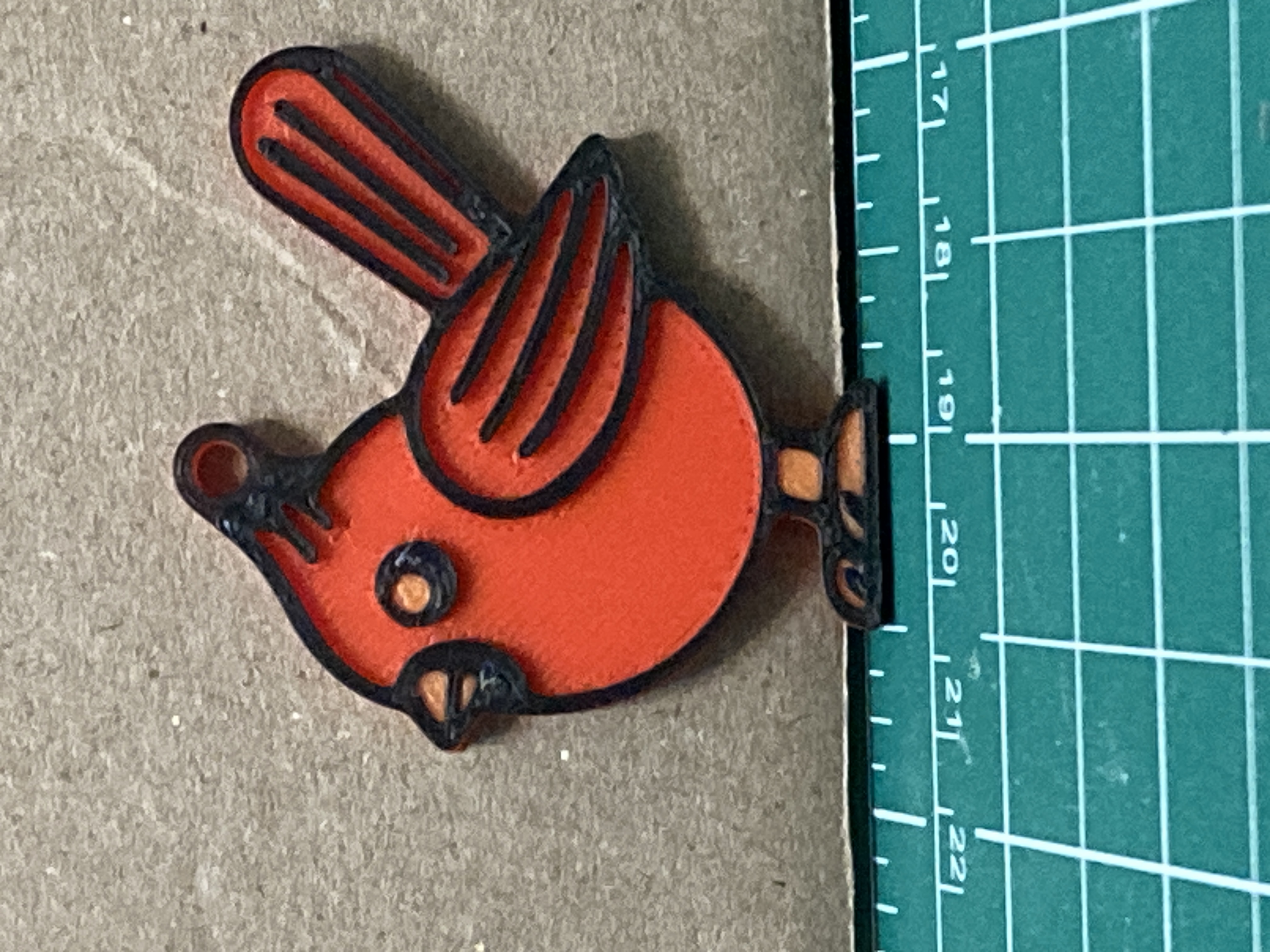 Cute Cardinal Keychain - 3 Color Remix