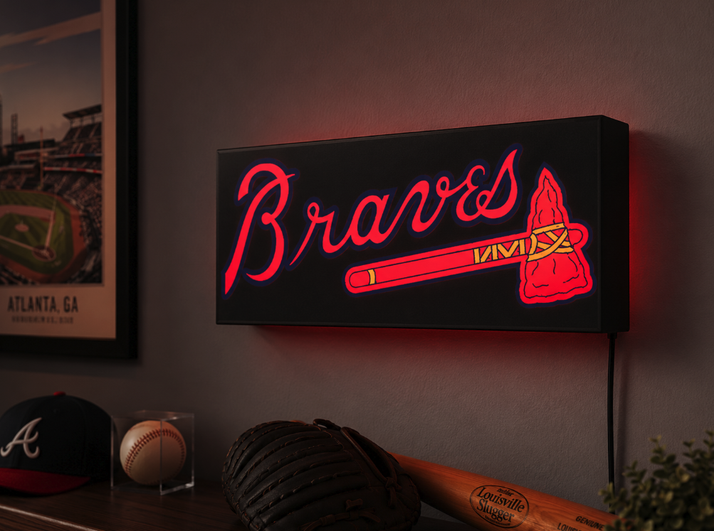 Atlanta Braves LED Lightbox | Multicolor 3D Printable 3MF