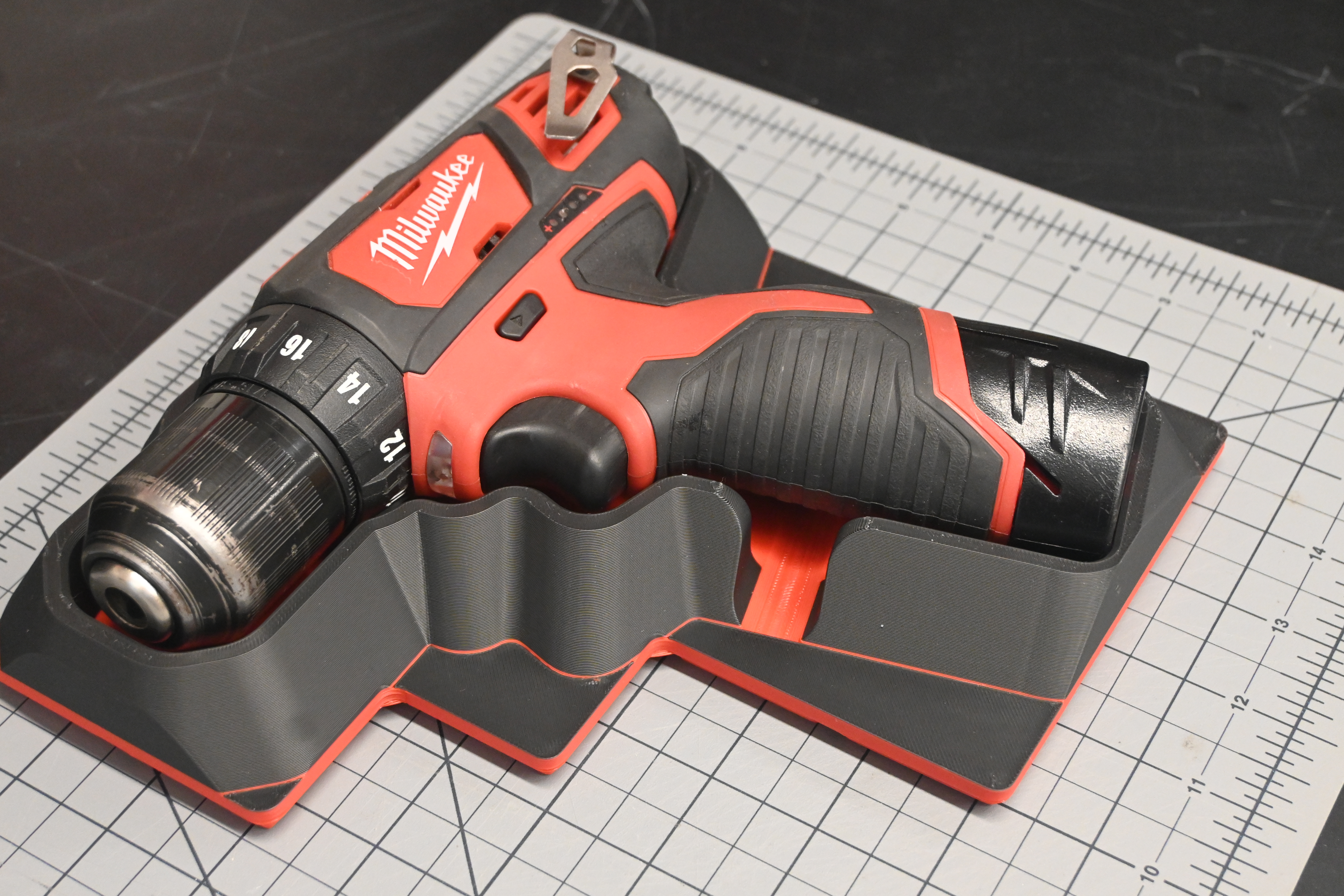 Gridfinity Shadow Tray- Milwaukee Drill 2407-20