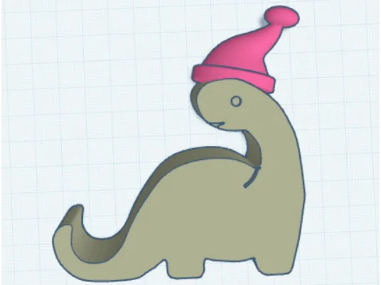 Christmas Dino phone holder