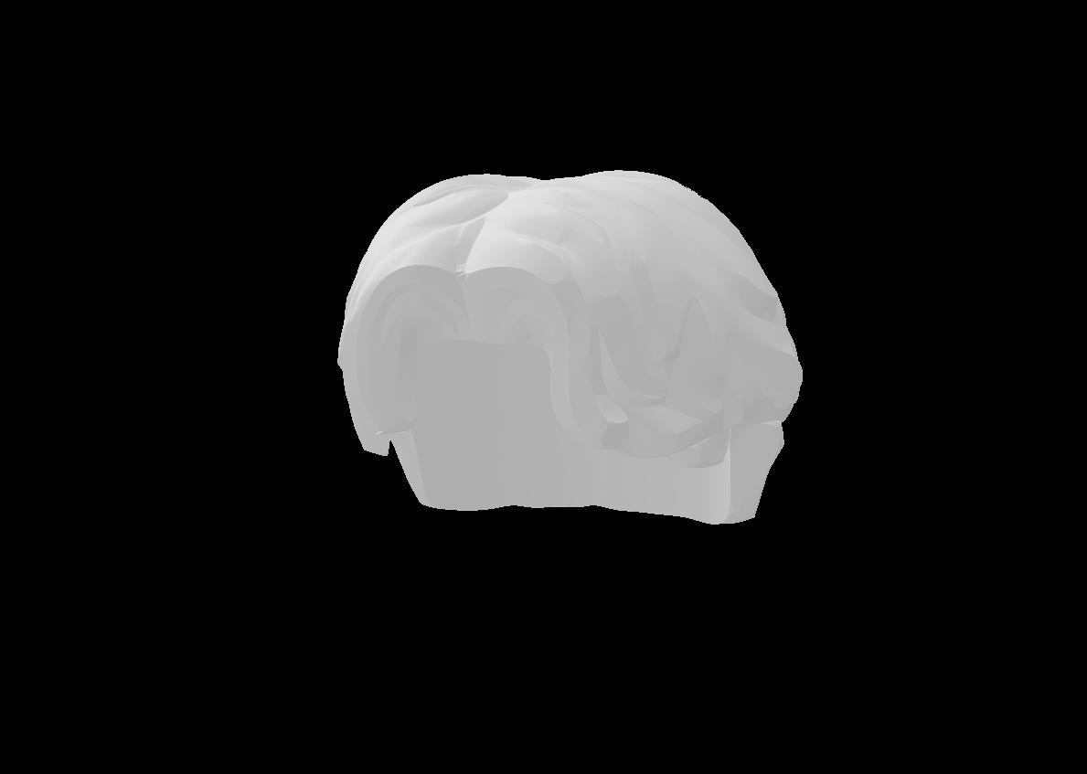 Lego Compatible (3277.dat) Minifig Hair Short Wavy Parted on Right