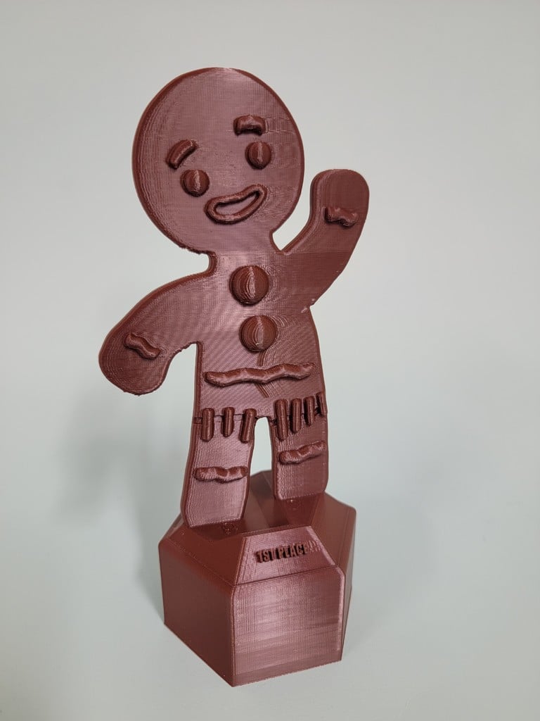 First place trophy Gingerbread man - Cookie contest