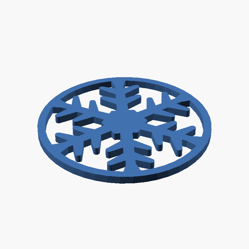 Snowflake Set — Ornament · Coaster · Fridge Magnet · Earrings · Print-in-Place Cuff (Parametric)
