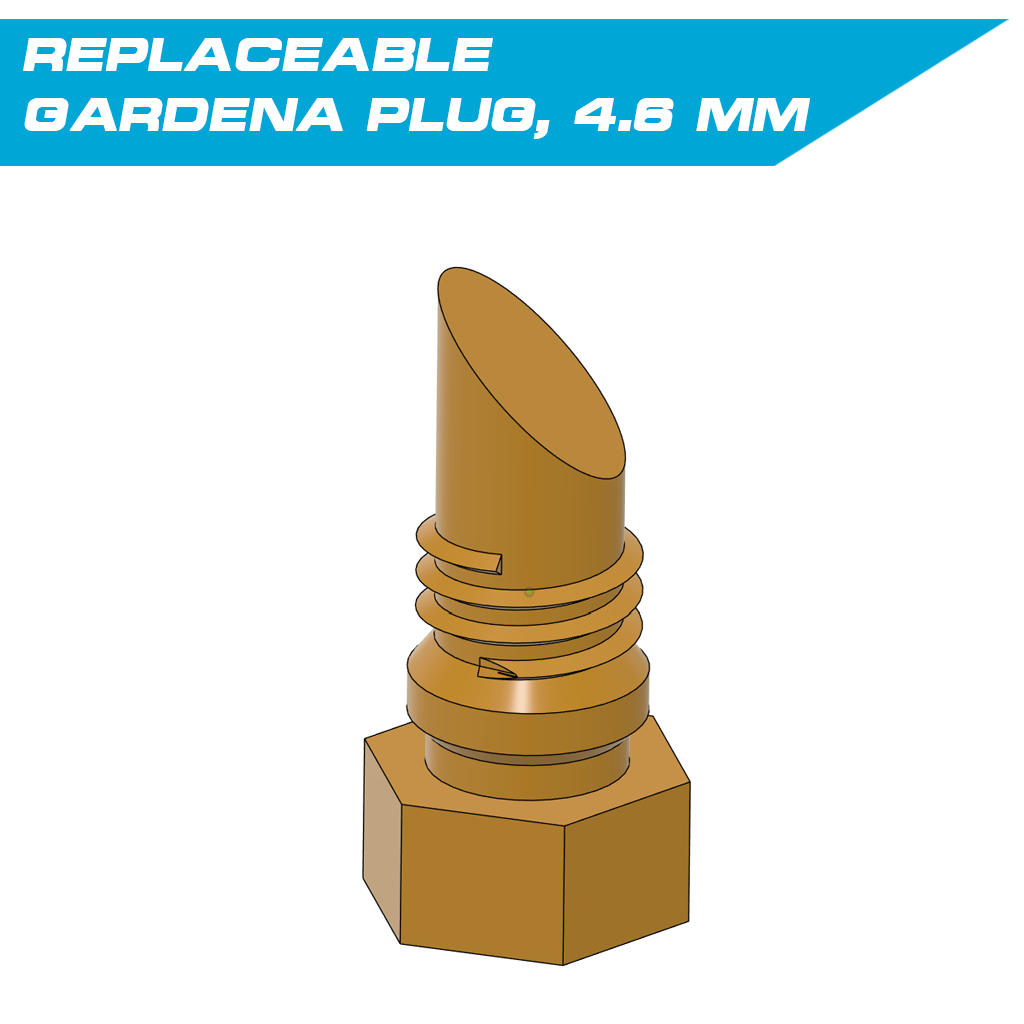 Replacement Gardena 4.6 mm sealing plug / Ersatz für Gardena Verschlussstopfen 4,6 mm