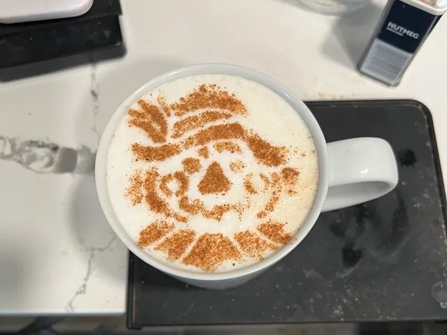 Scarecrow Latte Stencil