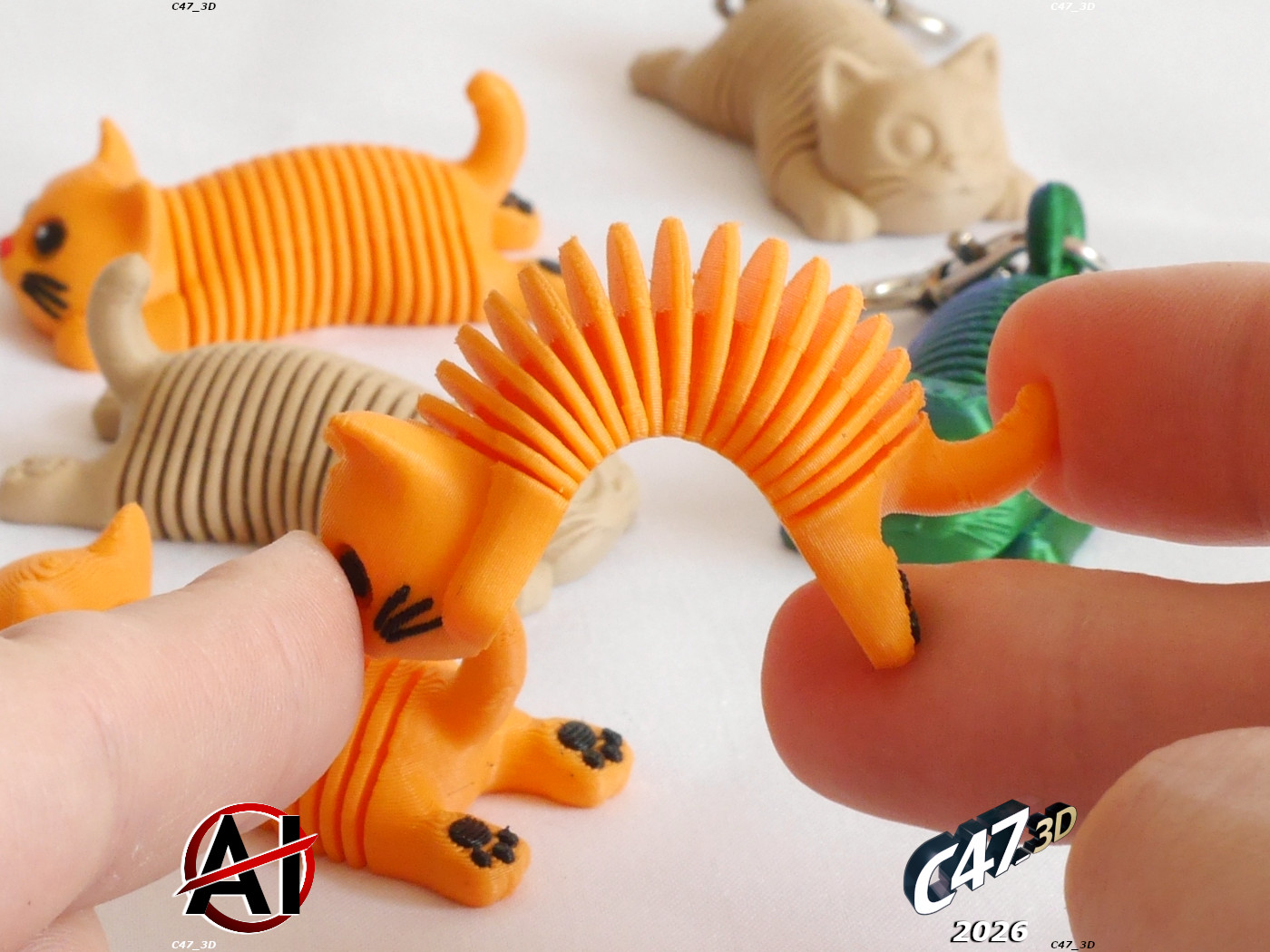 Miniatura 4 do modelo 3D Springy Cat