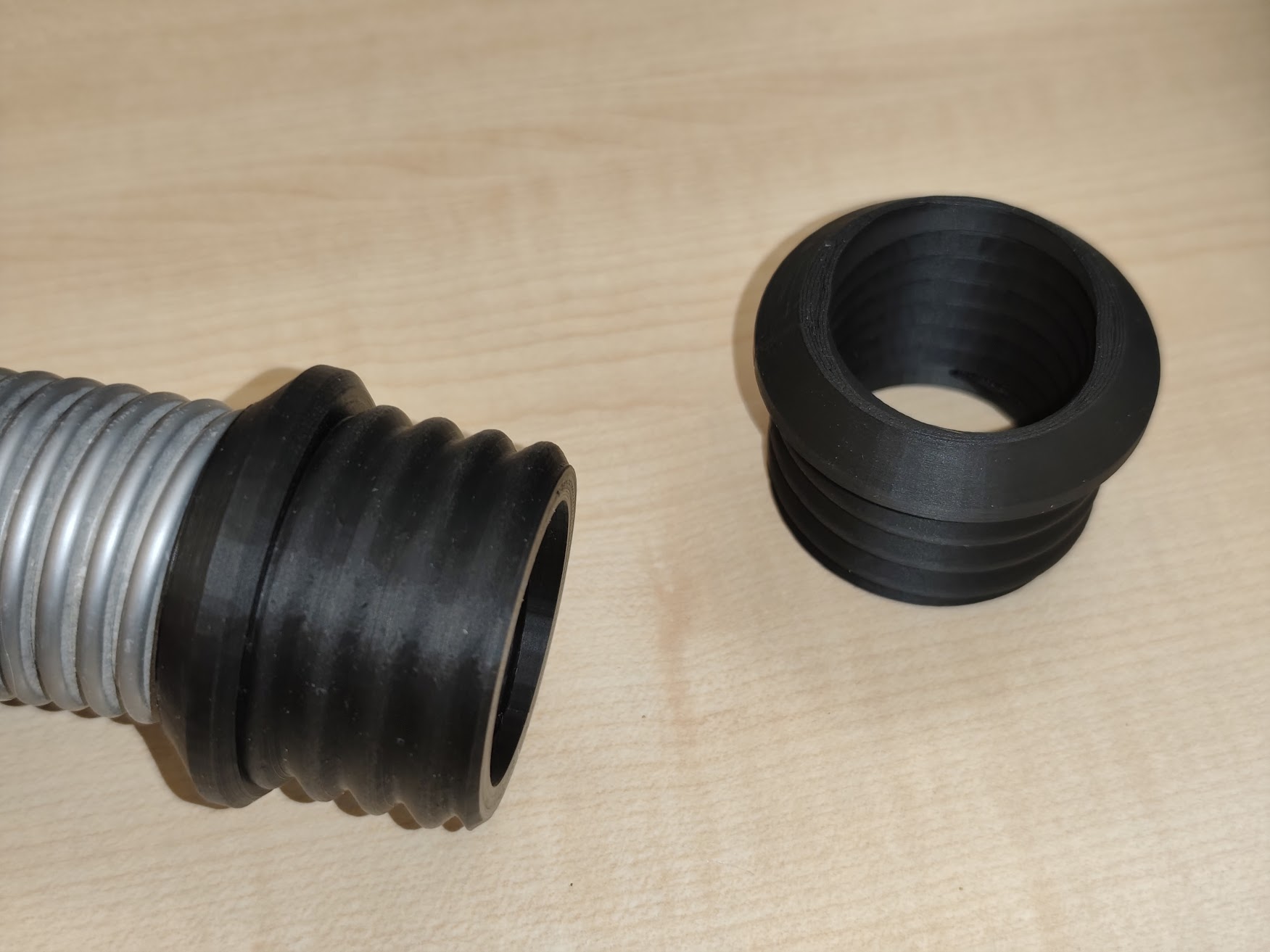 Camlock Connector adapter to 40mm double helix vacuum hose (Siemens, Bosch) 3D model thumbnail
