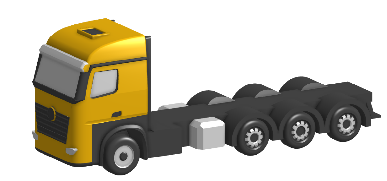 CHASSIS TRUCK MODEL 3D model