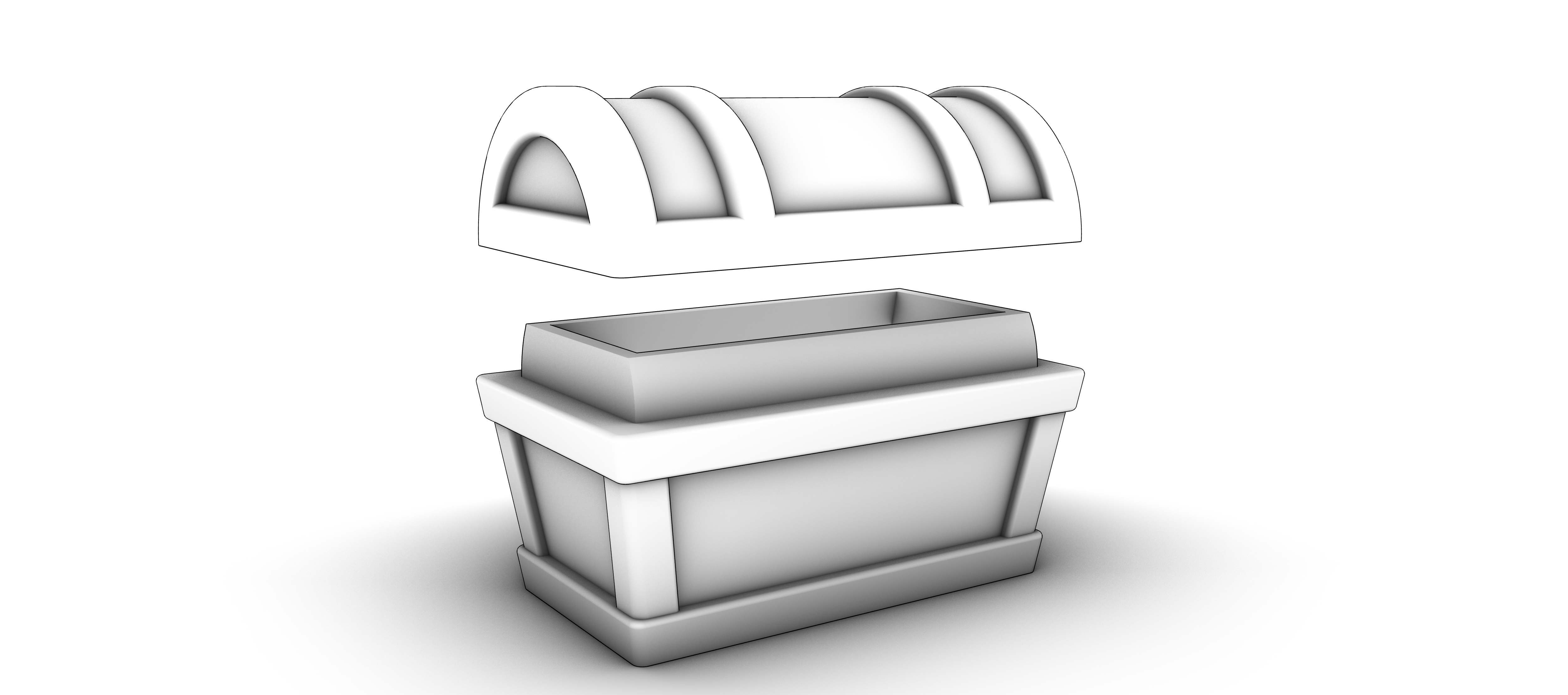 Miniatura 8 do modelo 3D Treasure Chest Container V2