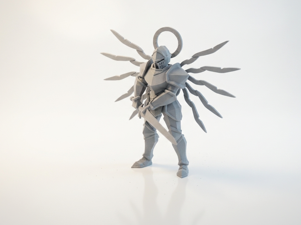 Celestial Blade Warrior Fantasy Figurine 3D Printable