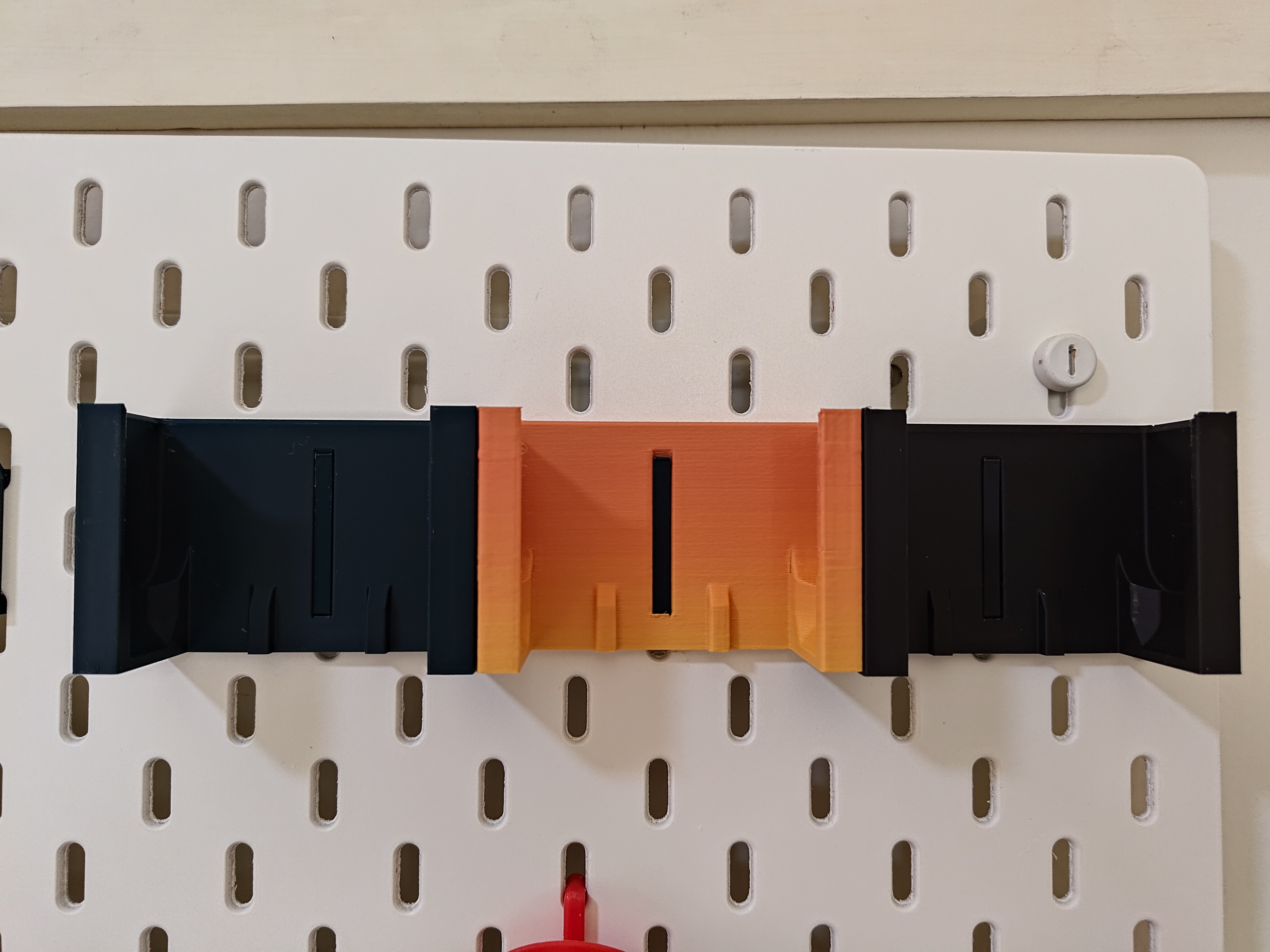 Black & Decker battery/charge holder for IKEA Skadis 3D model thumbnail