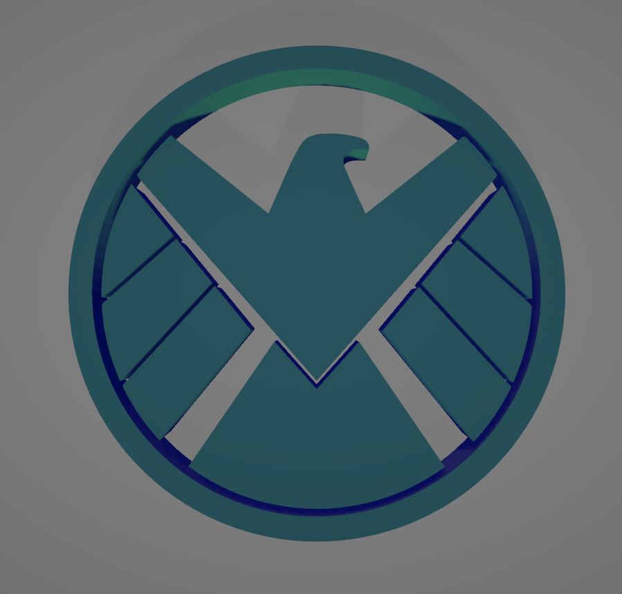 S.H.I.E.L.D. Logotipo de Marvel.  /  S.H.I.E.L.D. Marvel logo.