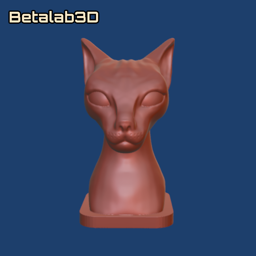 Miniatura 2 do modelo 3D Cat Bust v2