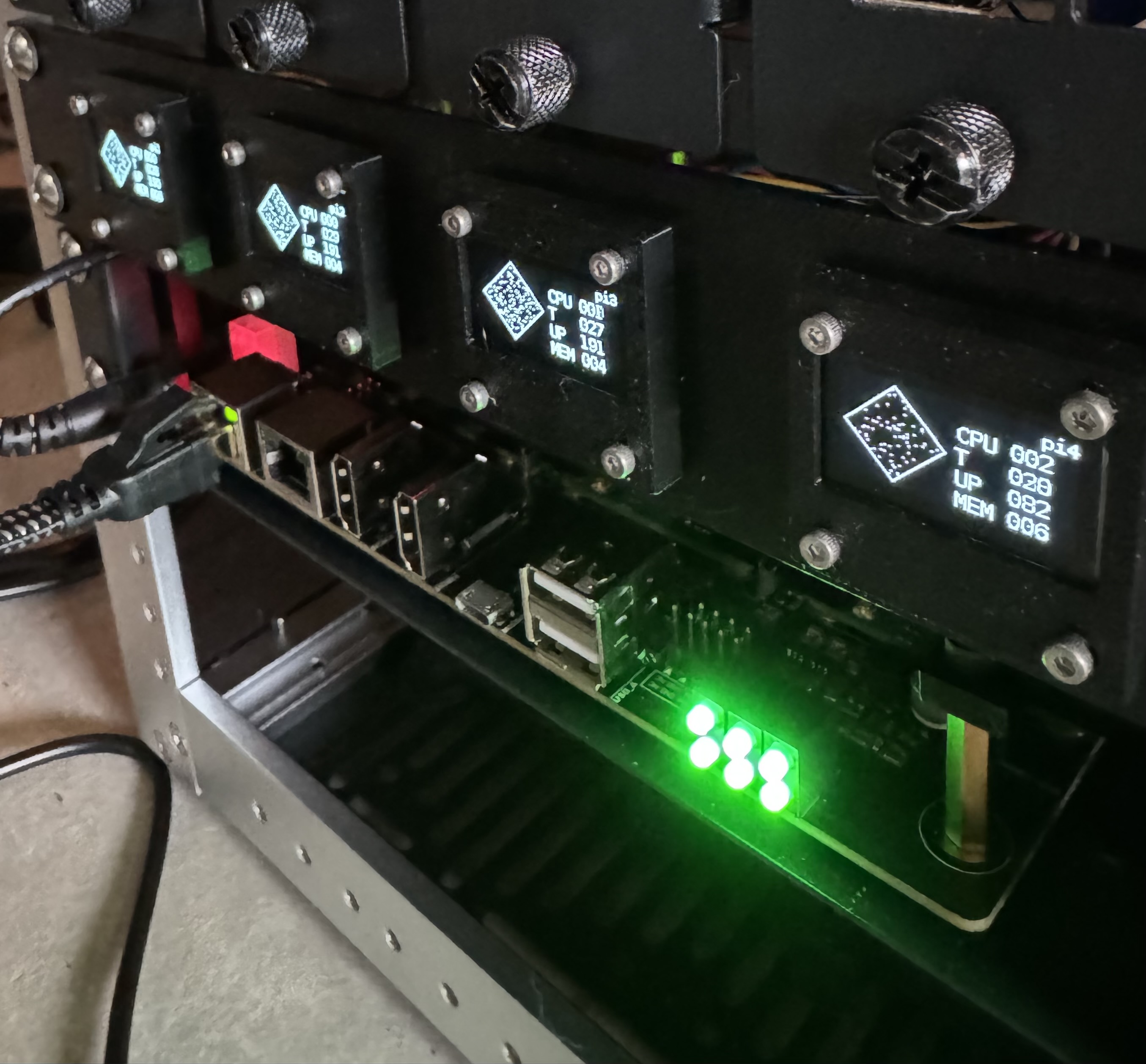 LCD display strip for 10" rack