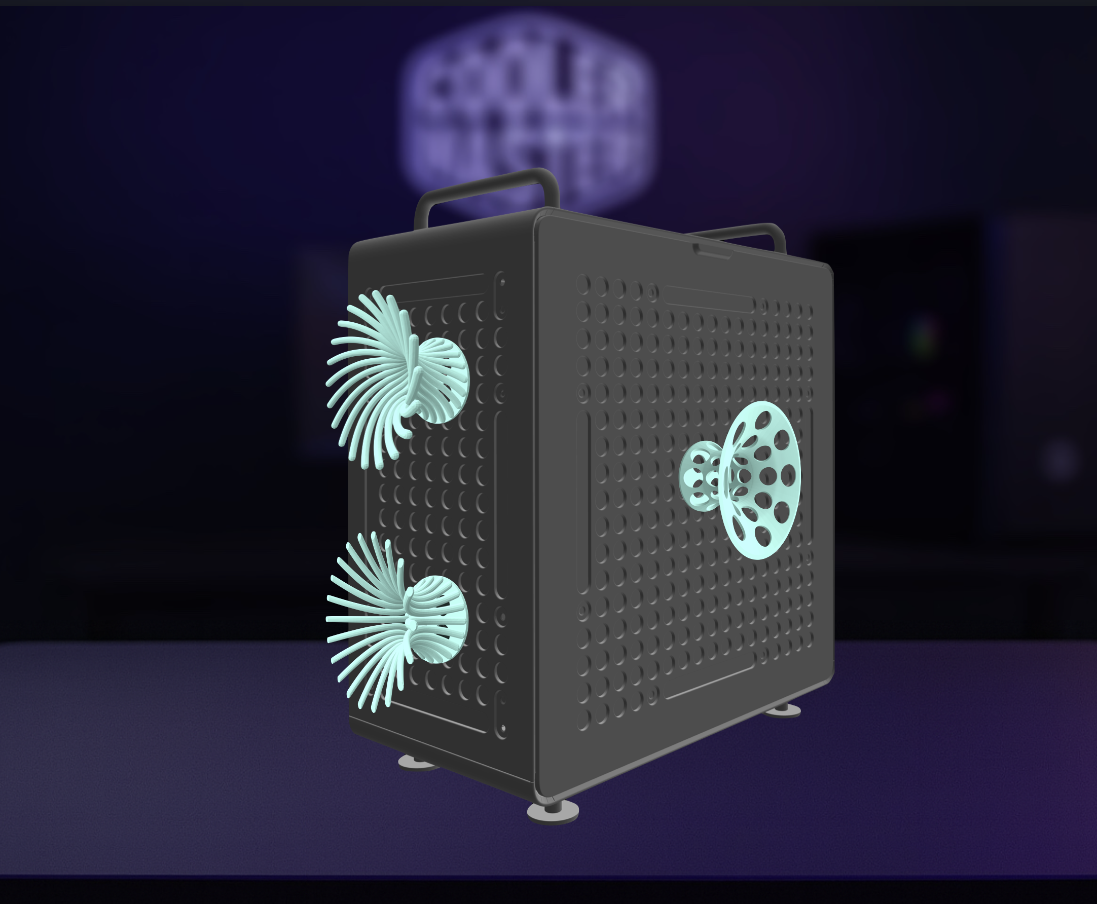 Attachable Large Wormhole Holder for Qube Case - Multiple Variants of Geometric Style