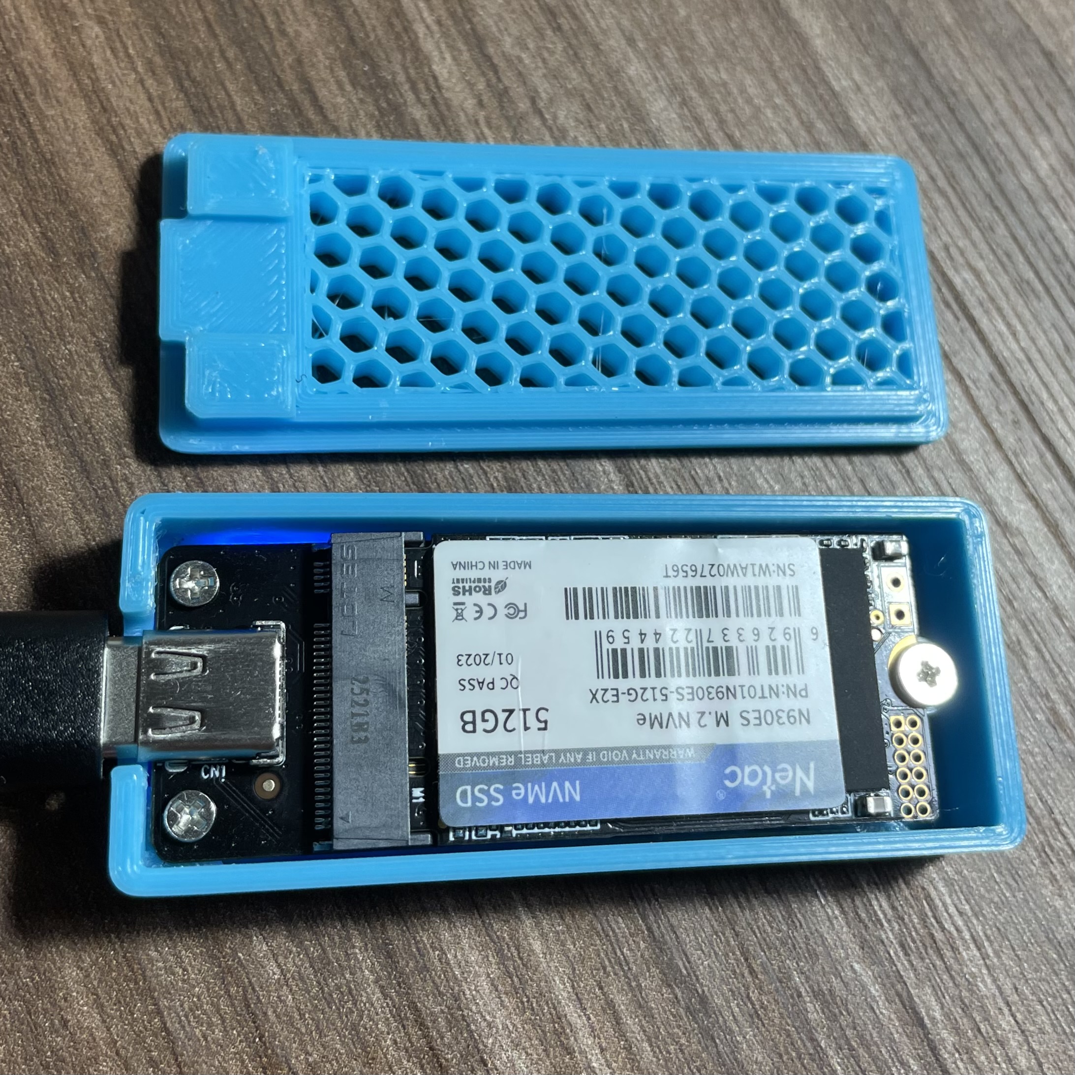 Case for USB type-c adapter for NVME 2242