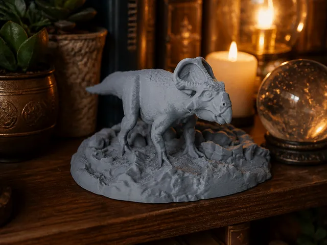 Horned Dinosaur Sculpture