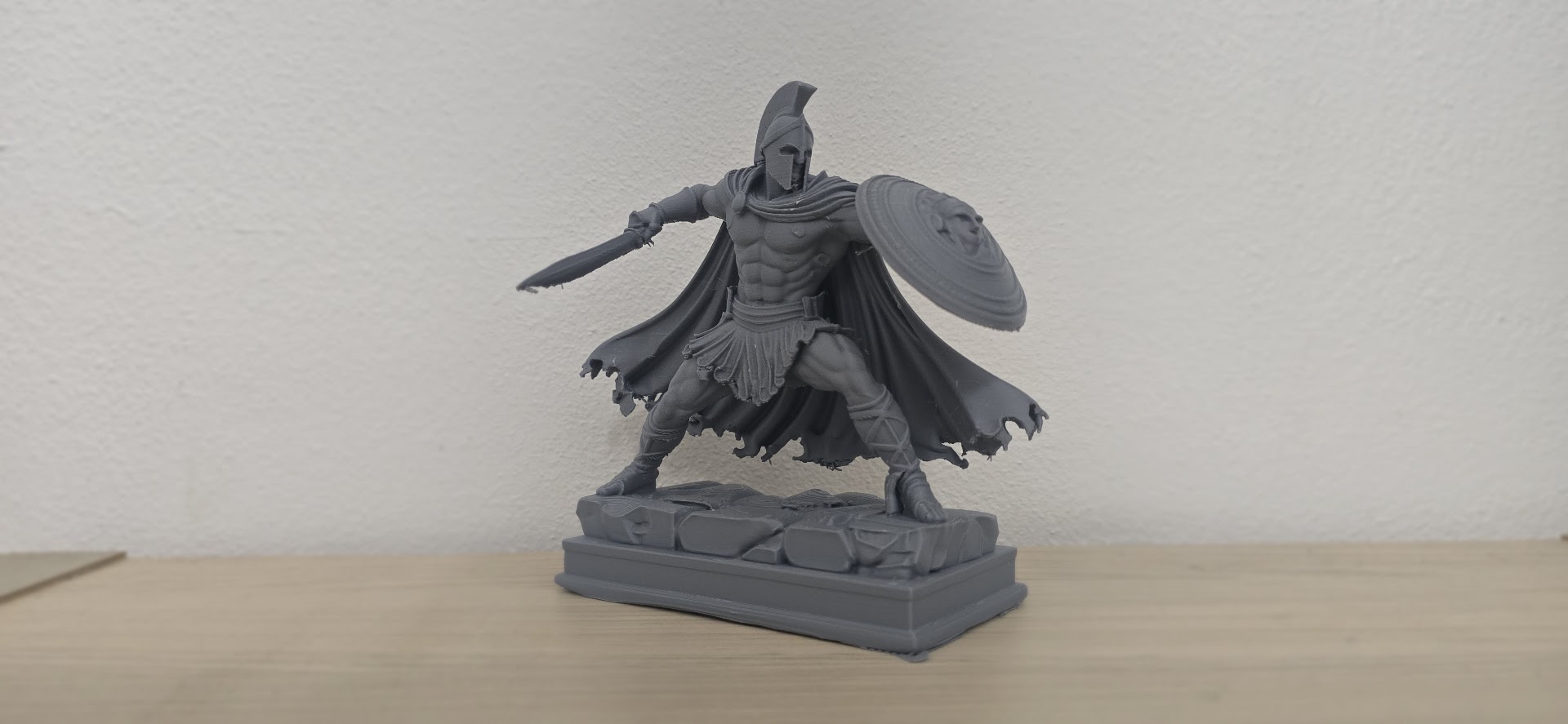 Spartan Warrior Attacking with Sword and Shield