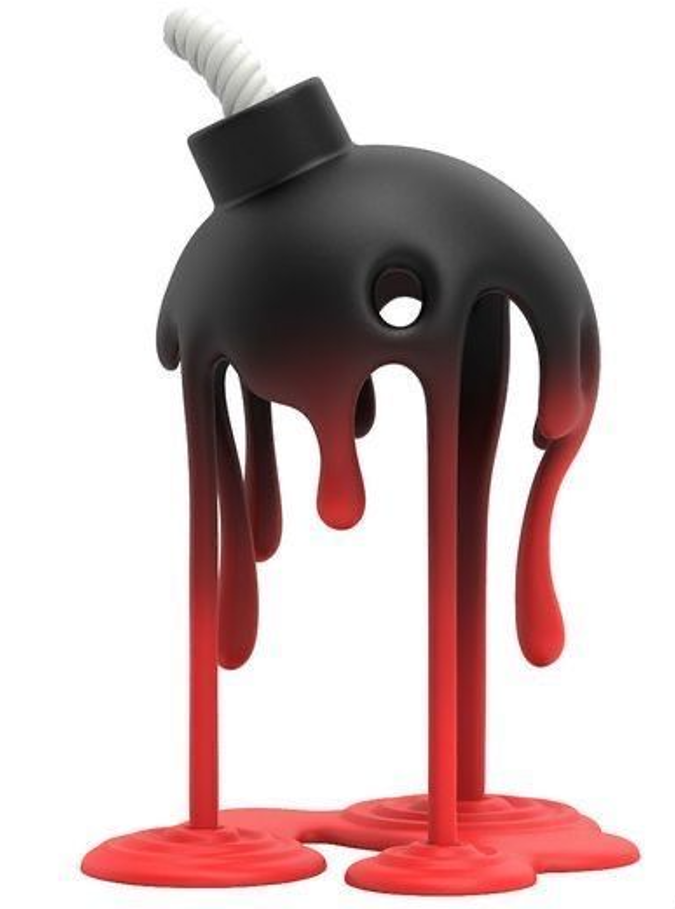 Bombe fondue – Sculpture humoristique 3D