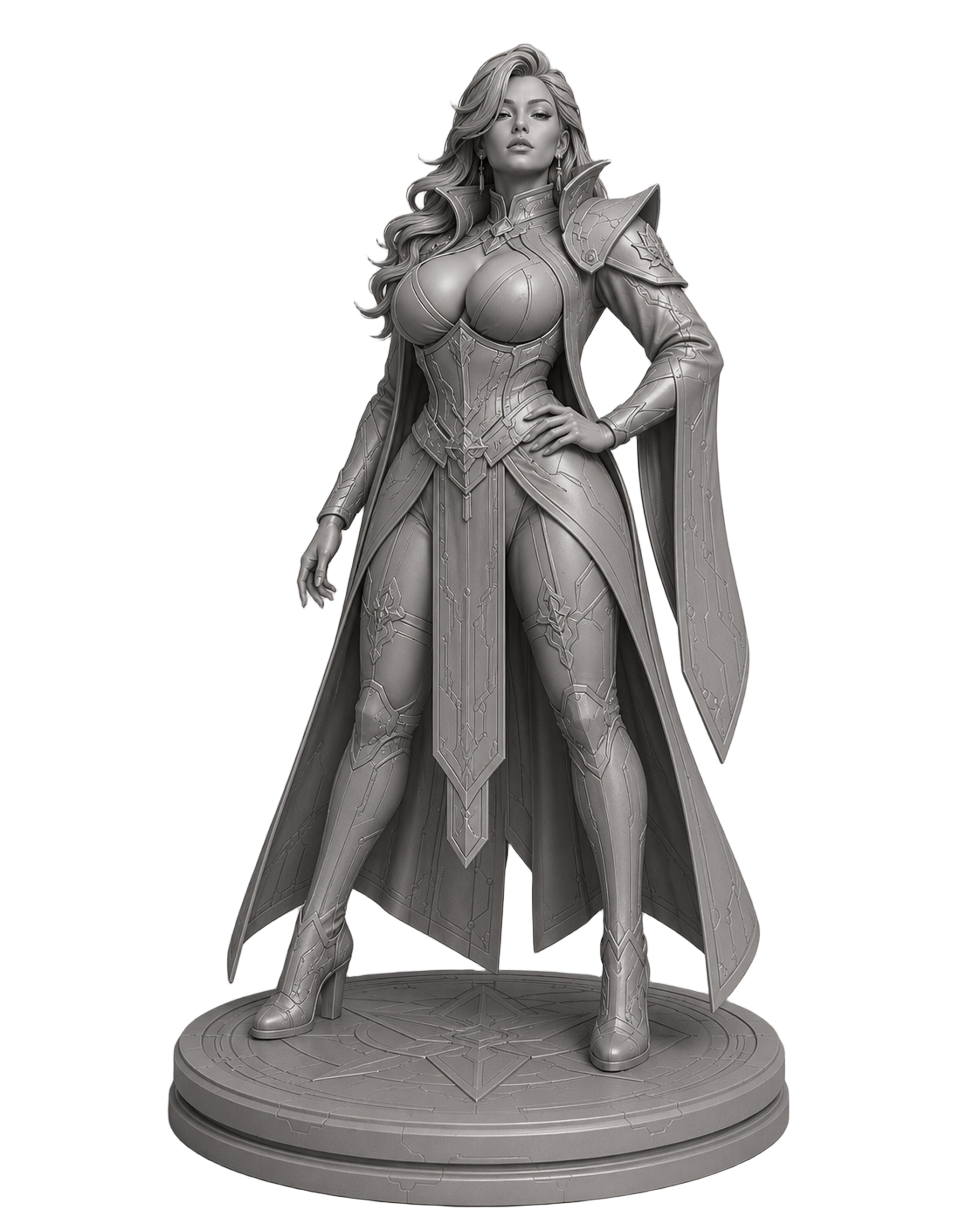 Curvy Cyber Empress Statue