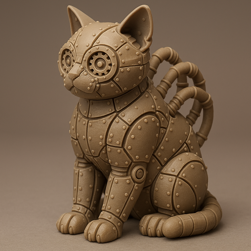 Steampunk Cat Figurine