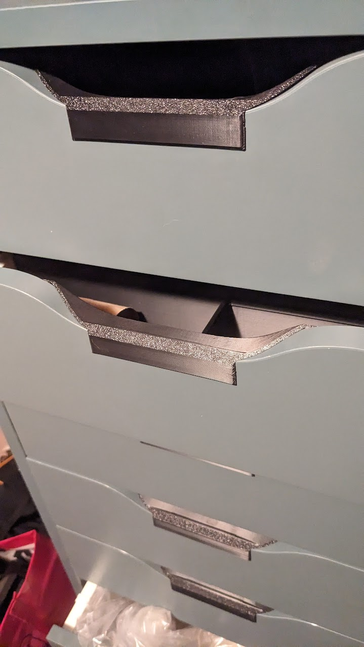 Ikea Alex low profile handle + Label