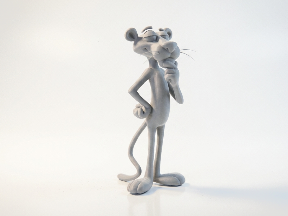 Pink Panther Thinking Pose Figurine 3D Printable