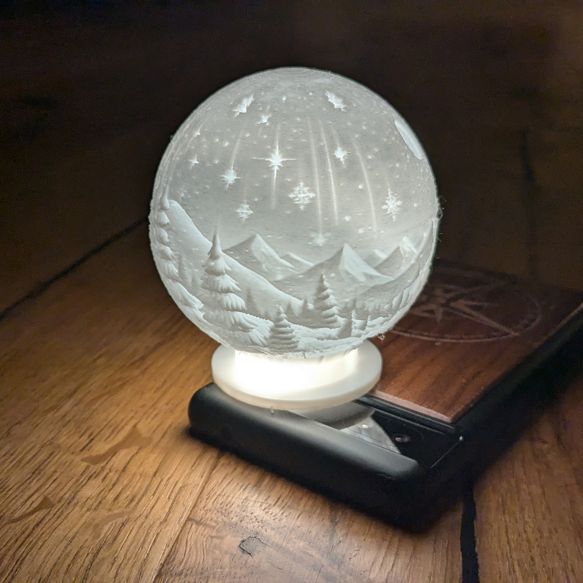 "Snow" Globe Christmas Lithophane