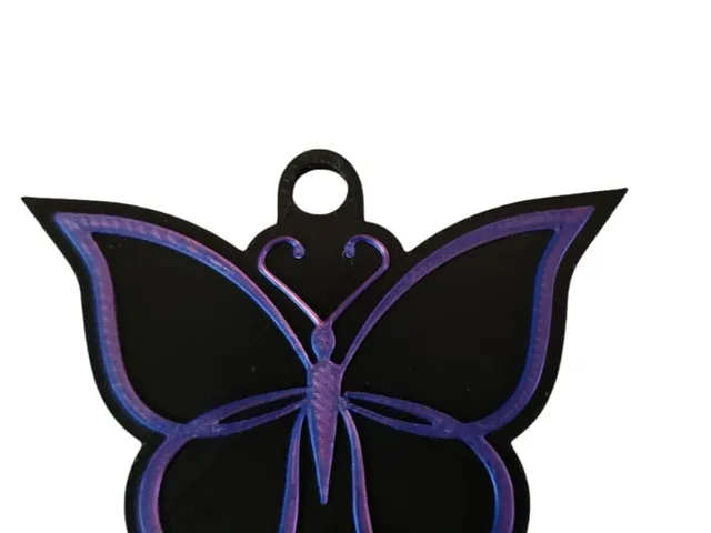 Butterfly keychain nfc tag