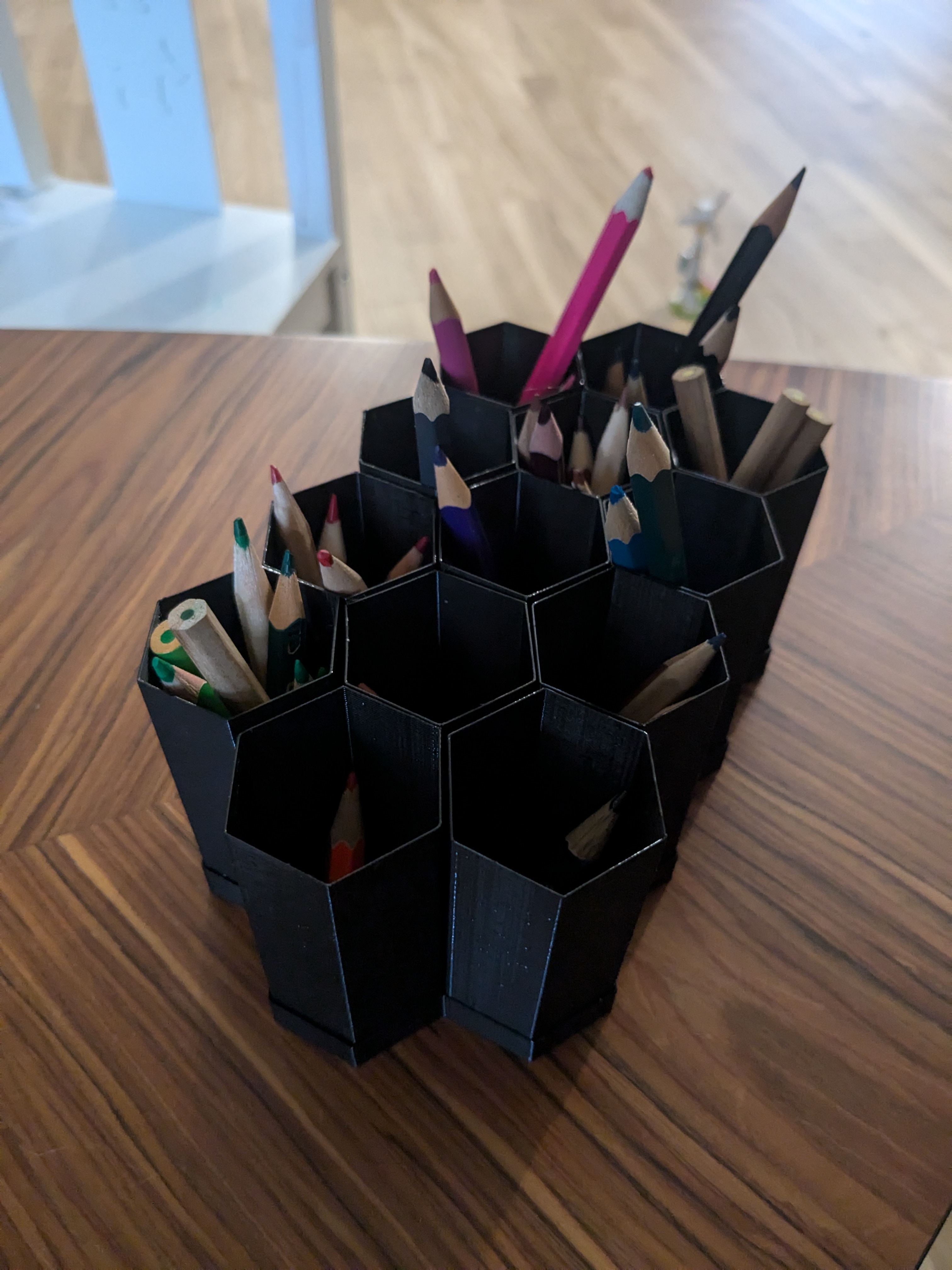 Modular hexagonal container organizer