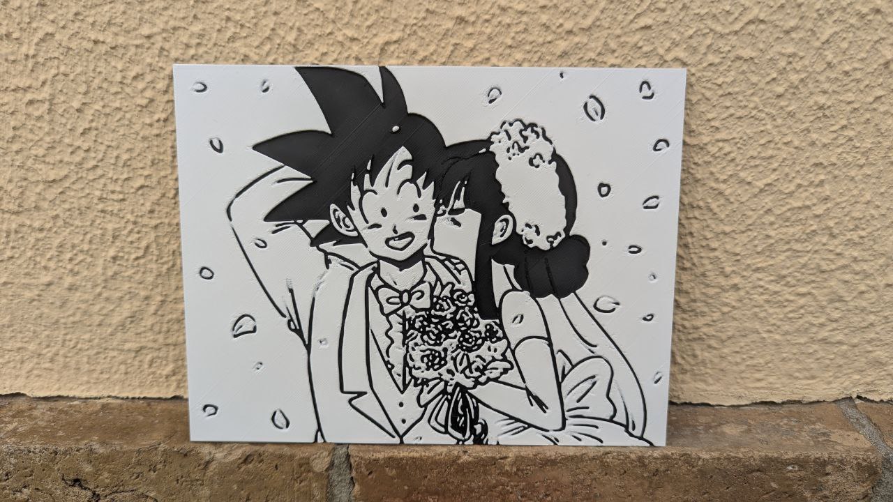 Goku & Chi-Chi Wedding - Dragon Ball - Hueforge