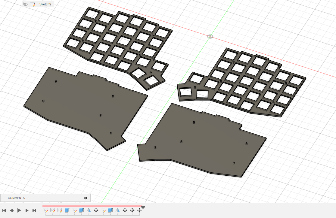 SplitKB Aurora Sofle v2 Top and Bottom Plate