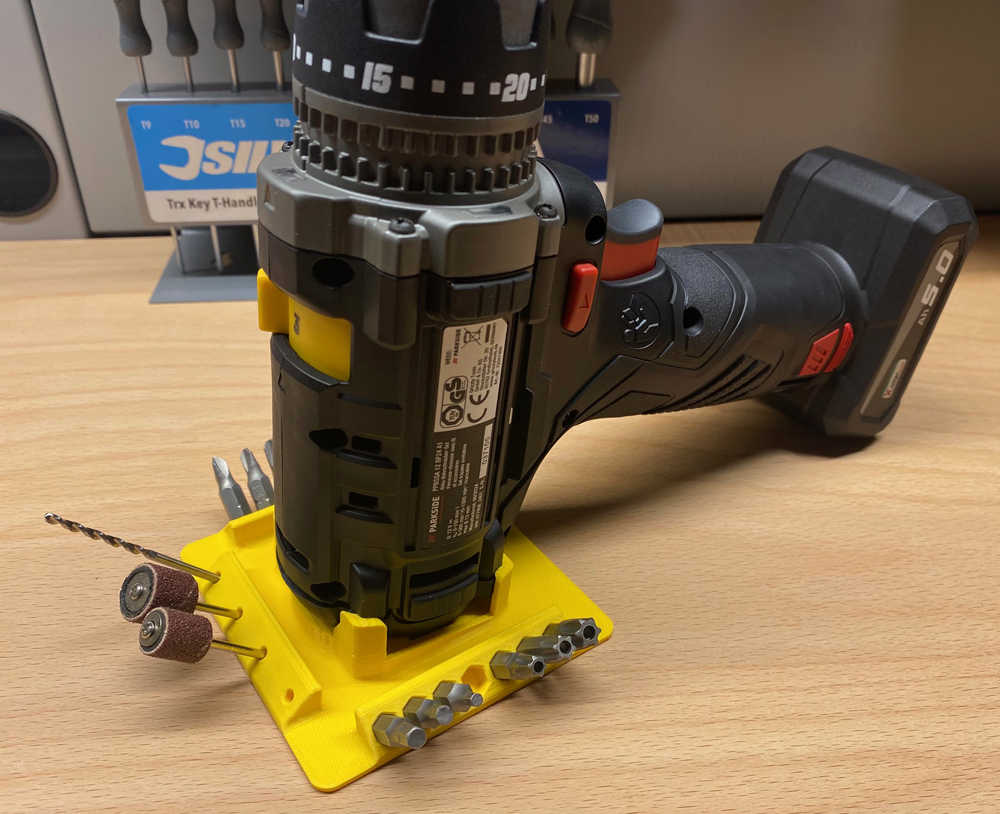 Rear Display Protector for 12V PARKSIDE Performance cordless screwdriver (sloped+base)