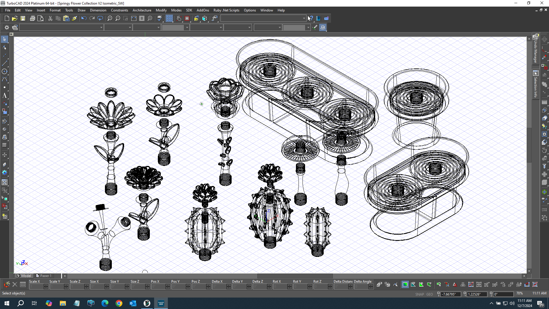 Miniatura 4 do modelo 3D Springy Flower Collection Update
