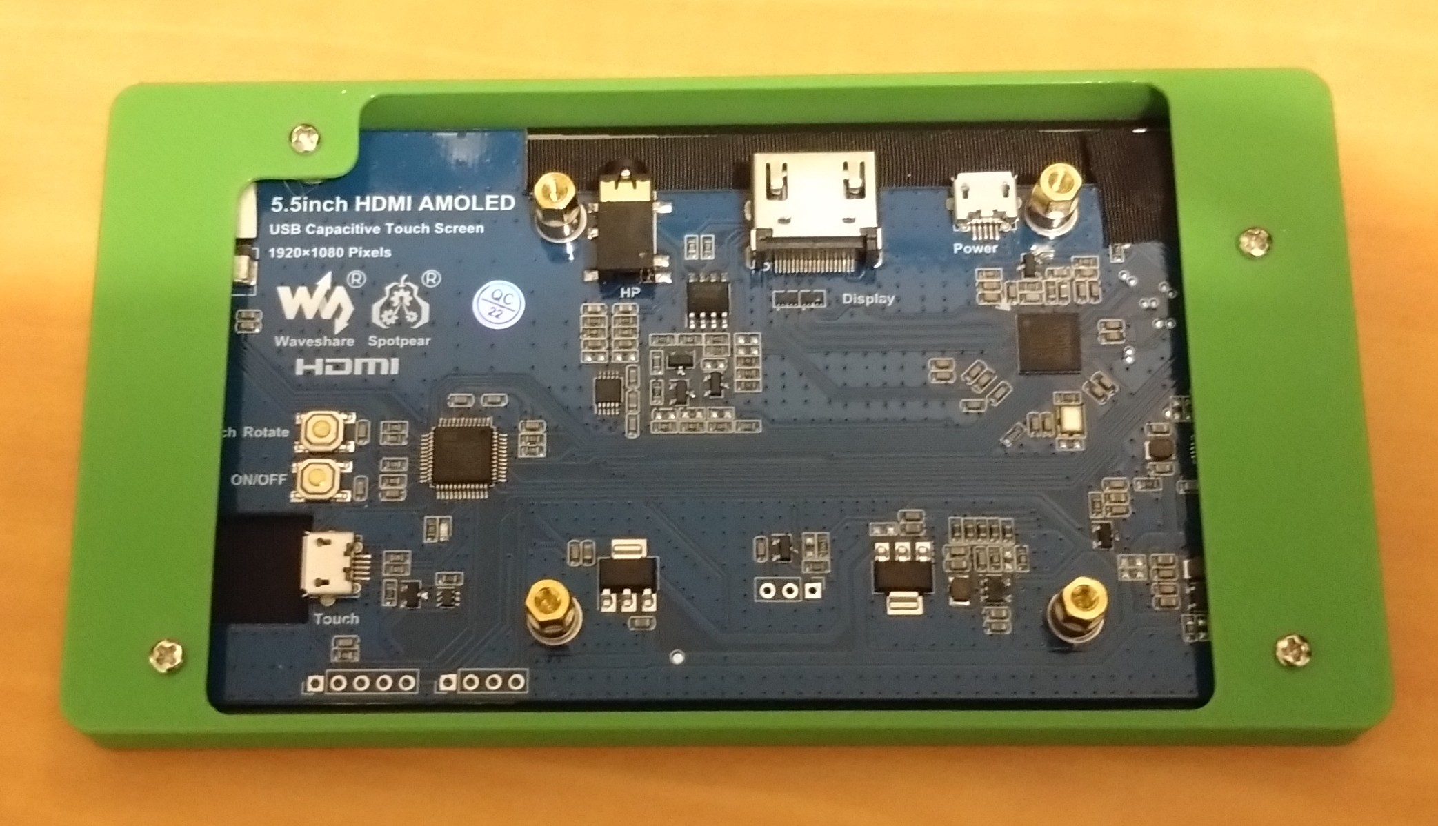 WaveShare 5.5" amoled touchscreen WV16103 Case (not finalized)