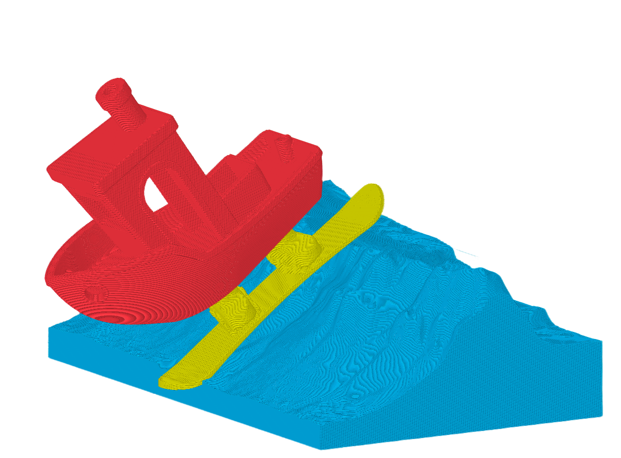 Snowboarding Benchy