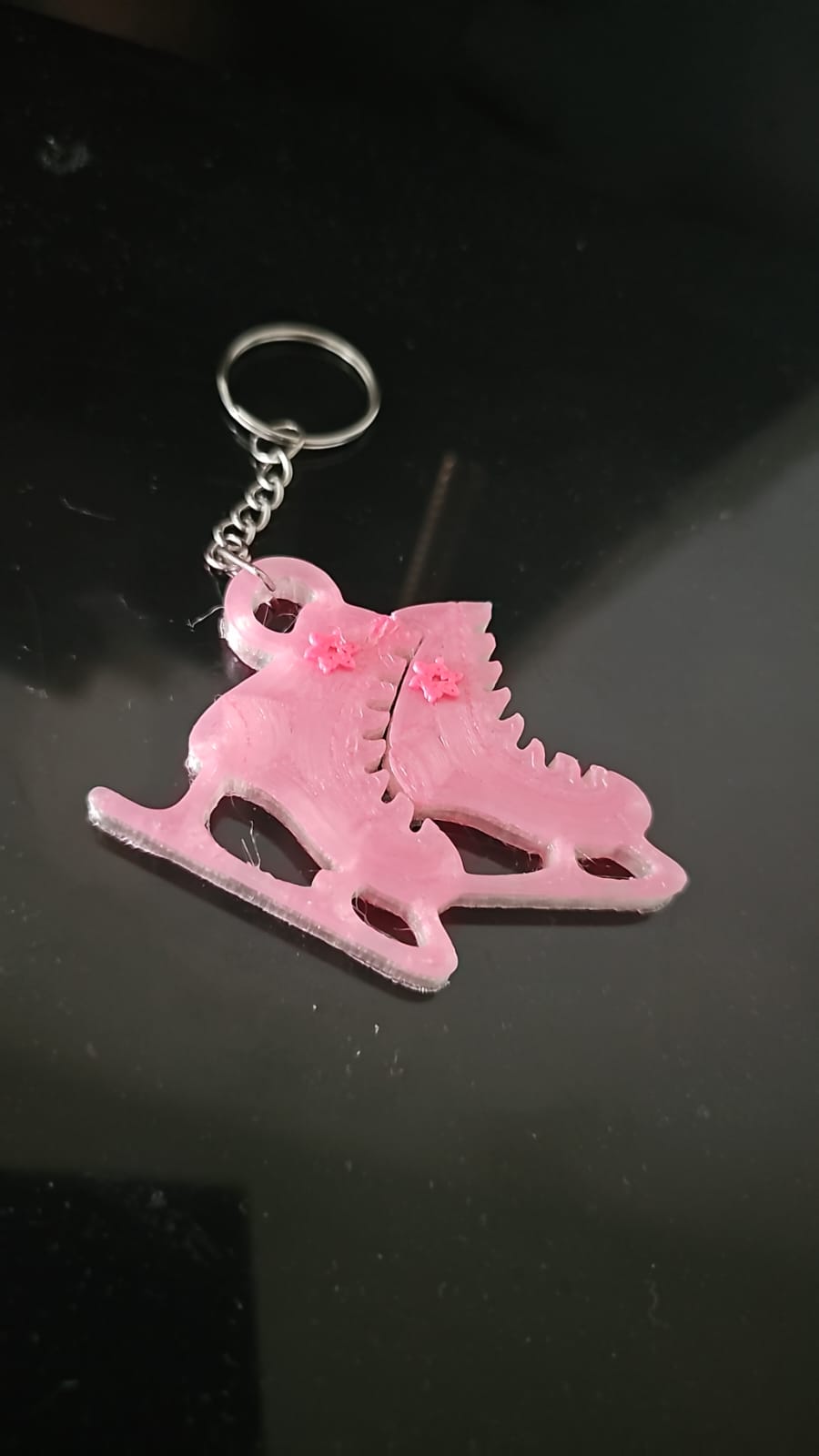 Ice skates keychain