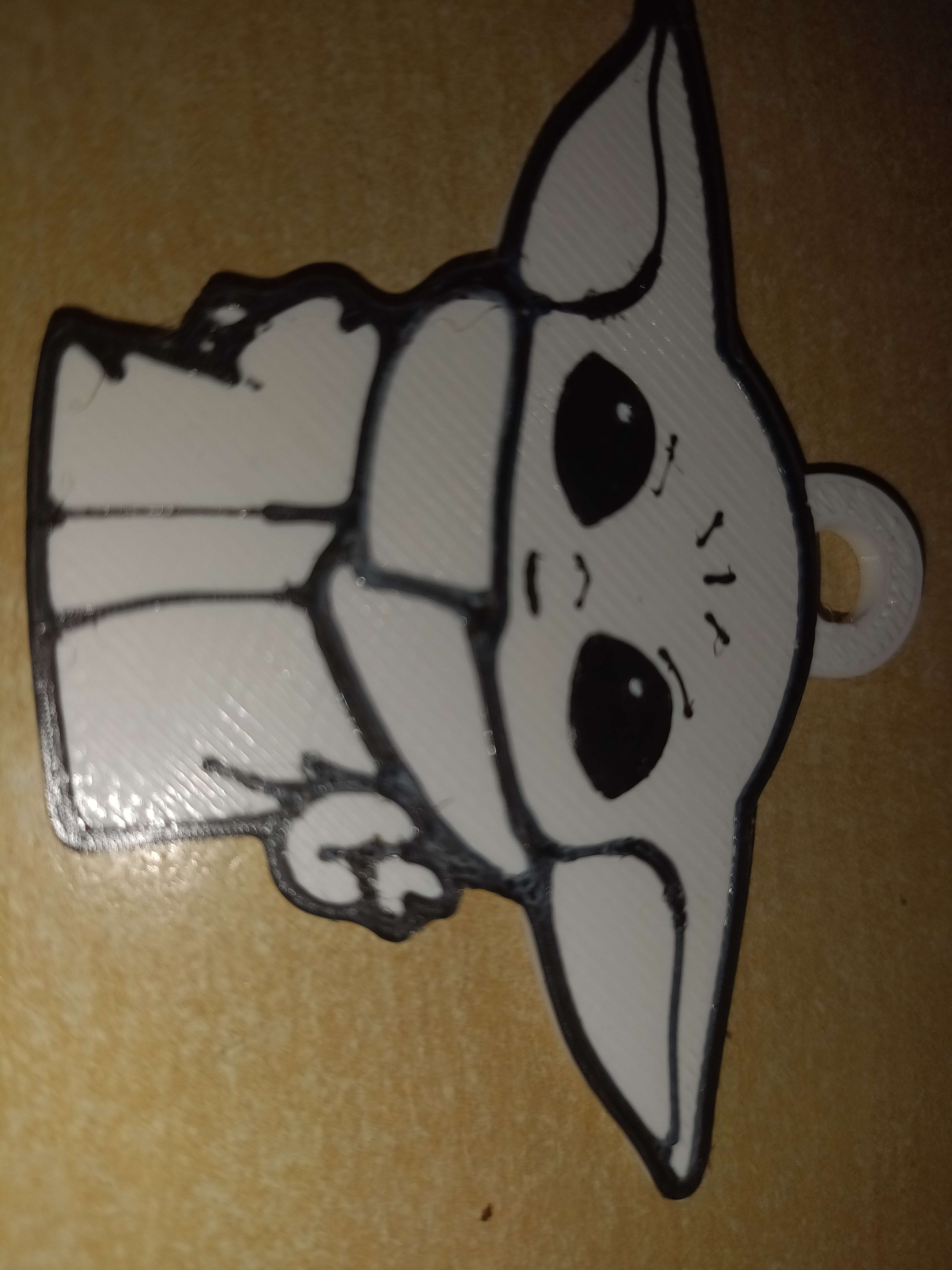 Grogu (Baby Yoda) Keychain - 2-Layer Design
