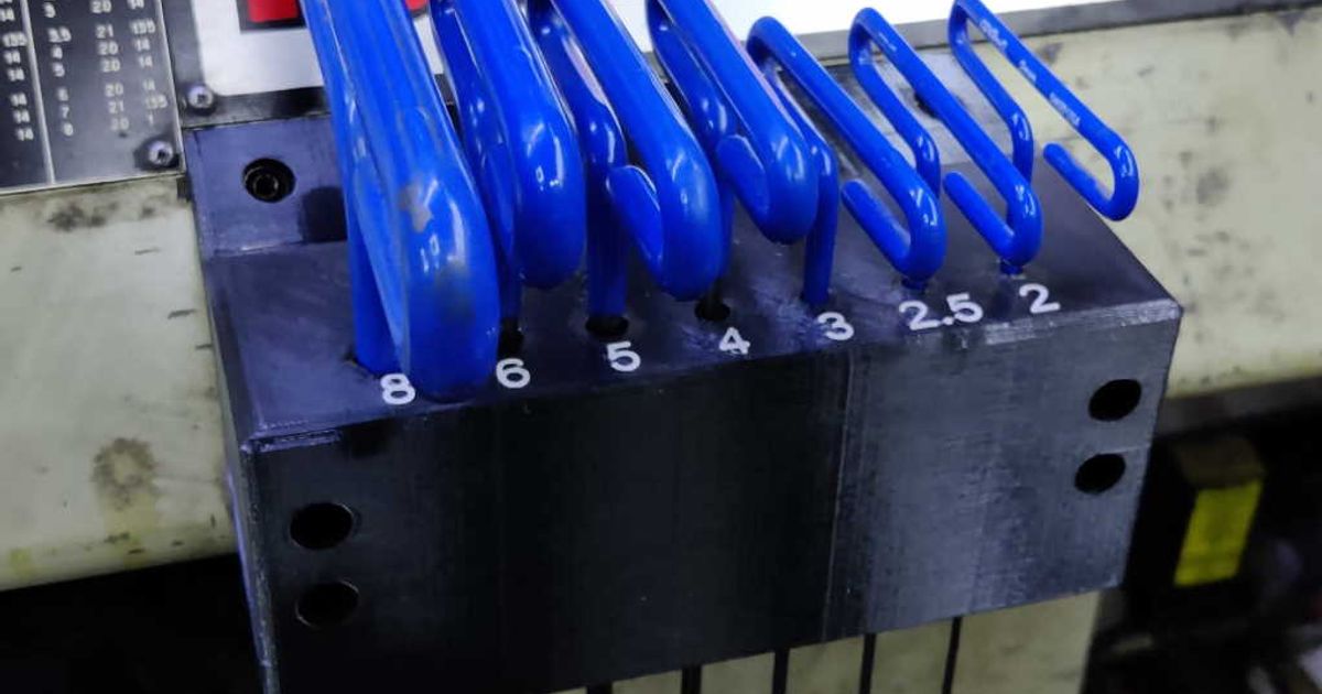 Holder for THandle Hex (Allen) Keys with tapered hex slots by DrAl