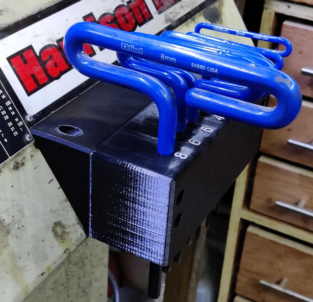 Holder for THandle Hex (Allen) Keys with tapered hex slots by DrAl