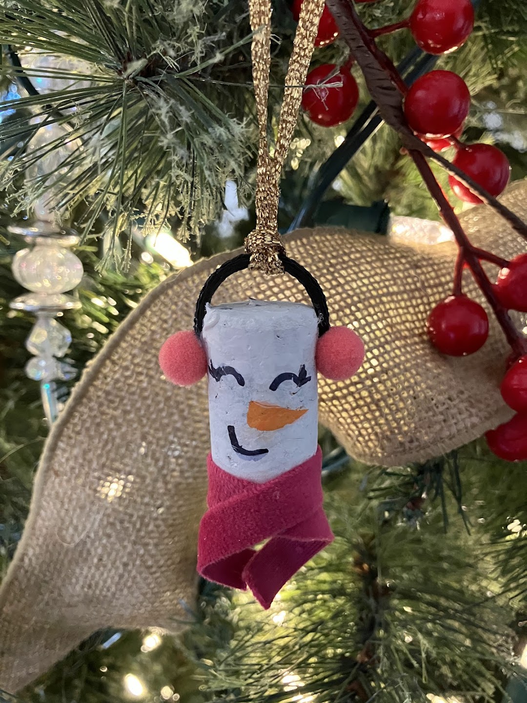 Cork Snowman Earmuffs