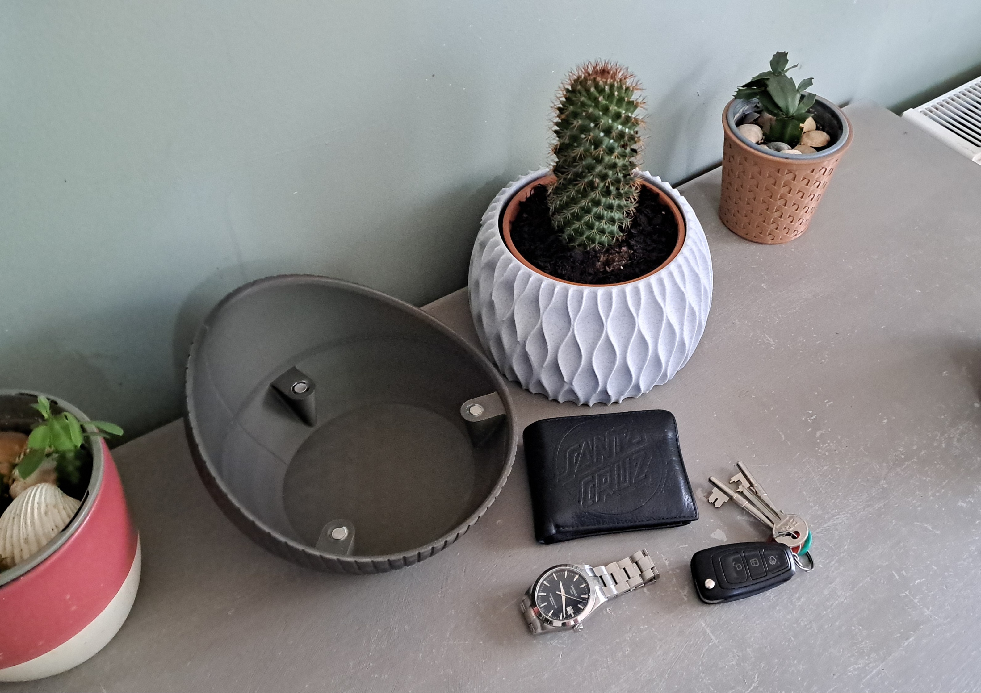 Plant Pot with Hidden Compartment